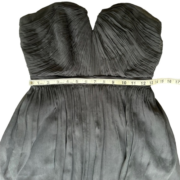 J. Crew 100% Silk Strapless Sweetheart Neckline Nadia Dress in Navy Blue Size: 2 - Picture 9 of 12